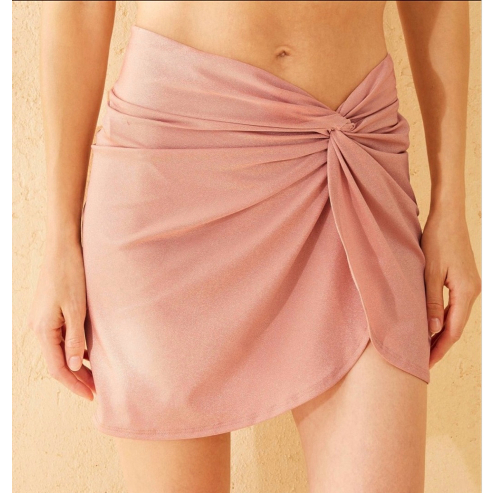 ✨ Women’s Sparkle Twist Skirt Cover-Up – Shade & Shore™: Pink : M : NWT